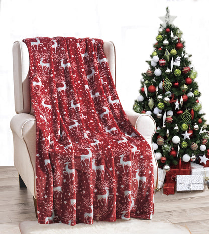 Elegant Comfort 50" x 60" Holiday Velvet Plush Blanket Throw - 50 x 60 inches
