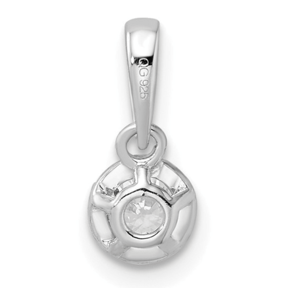 14K White Gold Lab Grown Diamond Solitaire Necklace