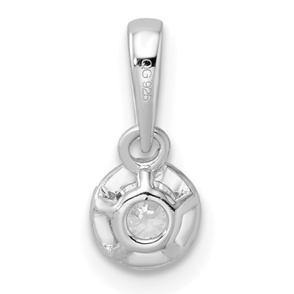 14K White Gold Lab Grown Diamond Solitaire Necklace