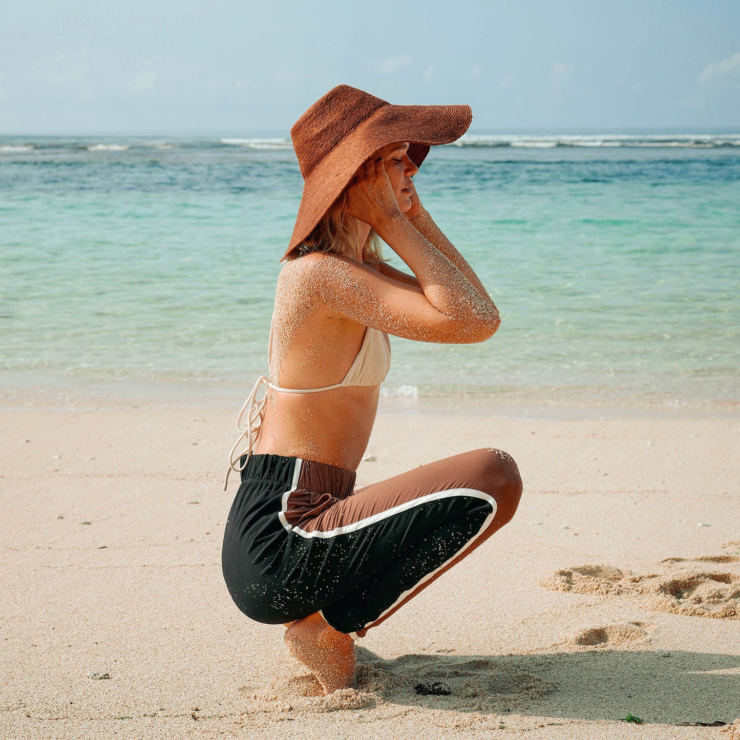 The Riri Jute Straw Hat In Burnt Sienna