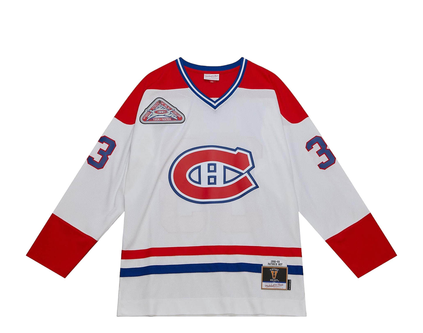 Mitchell & Ness Men's NHL White Jersey Canadiens 1992 Patrick Roy