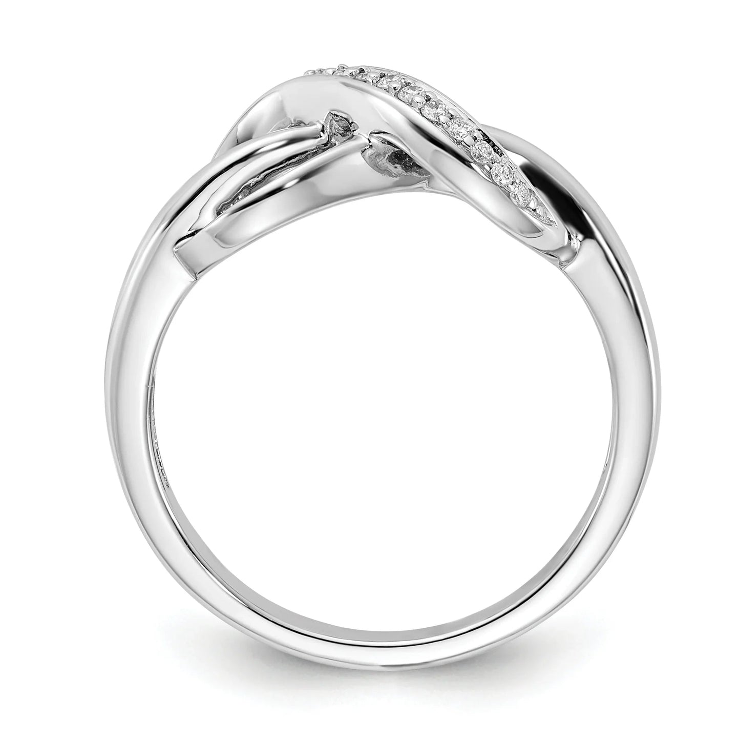 14k Gold Diamond Infinity Pave Ring