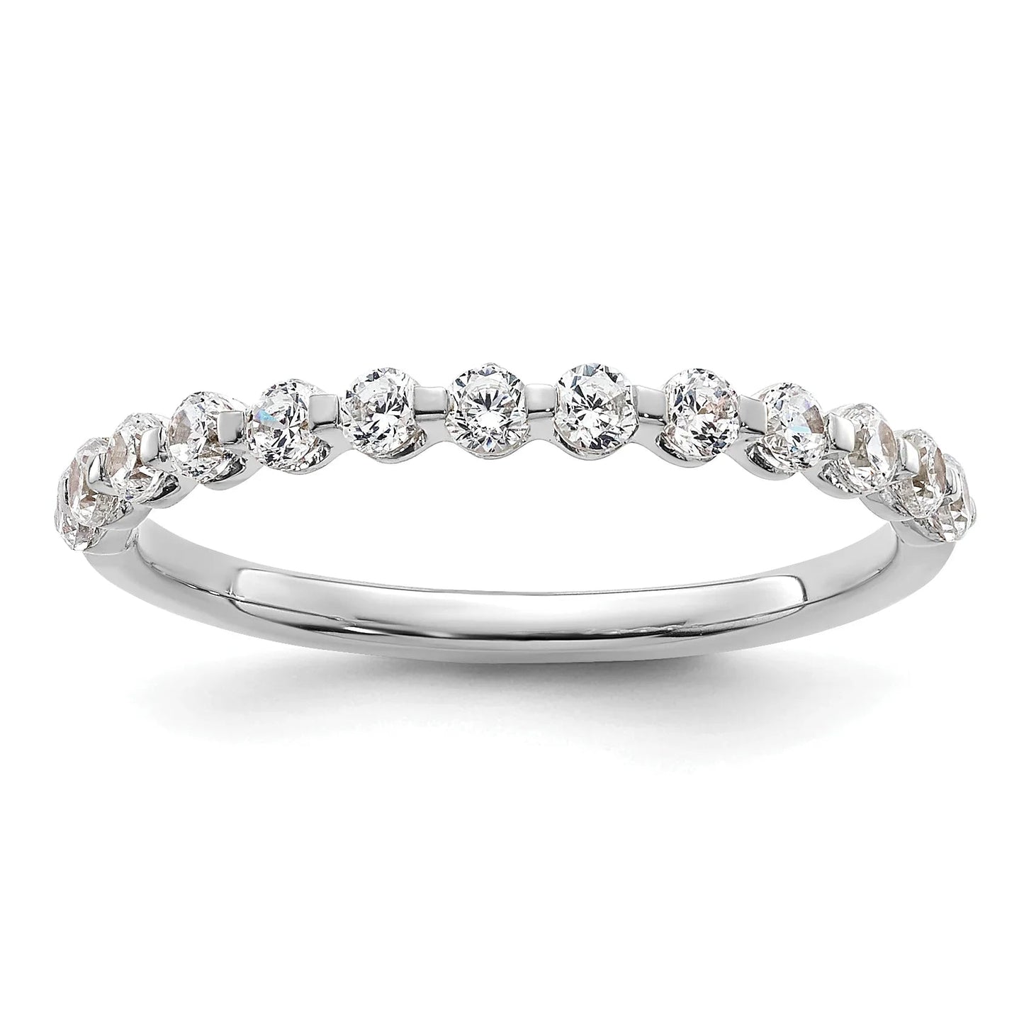14K Gold Lab Grown Diamond Half Eternity Band Ring