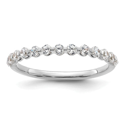 14K Gold Lab Grown Diamond Half Eternity Band Ring
