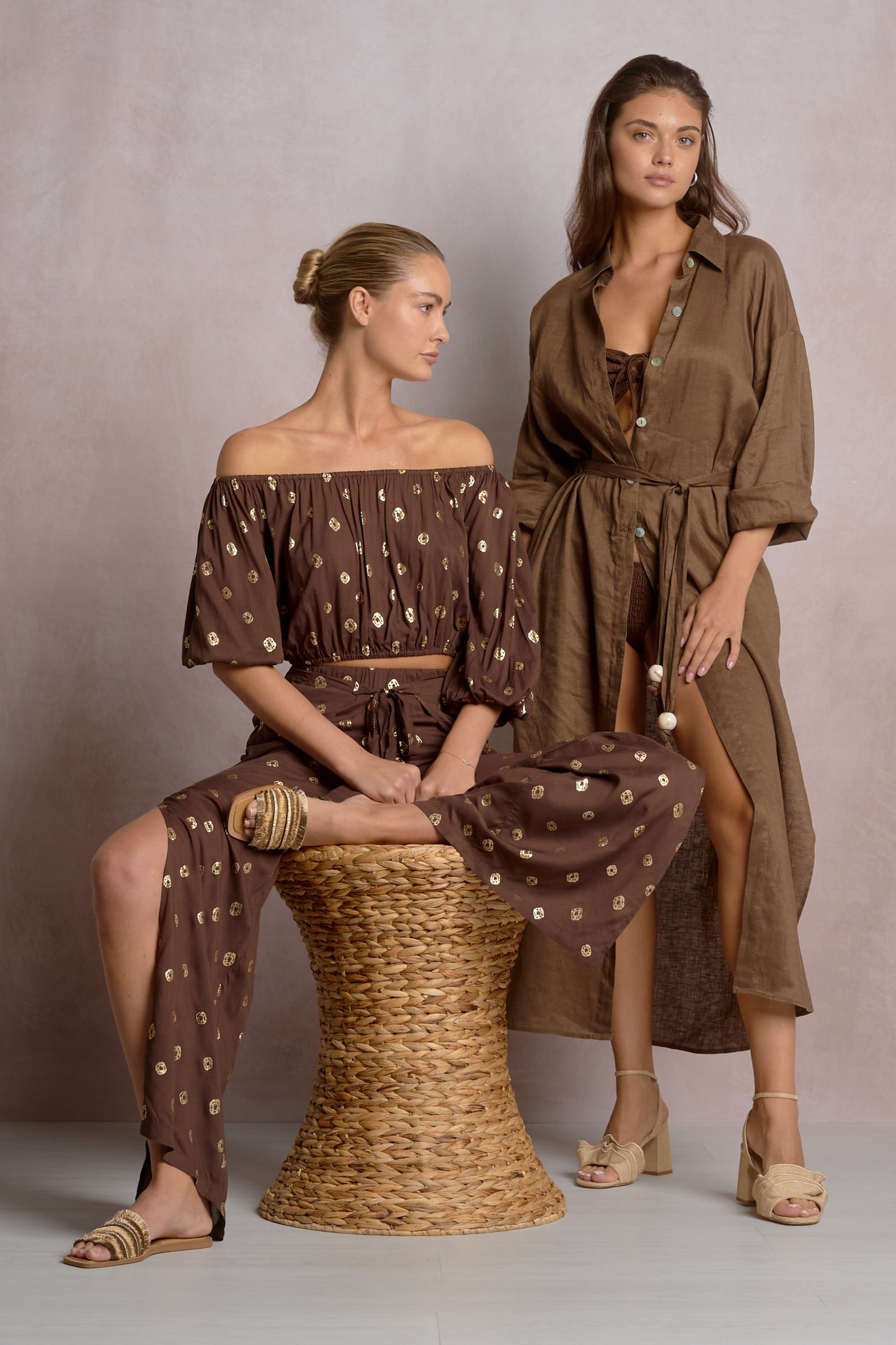 Romi Top Brown Polka