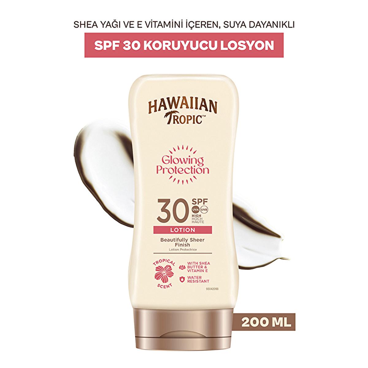 Hawaiian Tropic SPF 30 Sunscreen Lotion: UVA/UVB Protection for Glowing Skin - Vegan & Cruelty-Free, Water Resistant