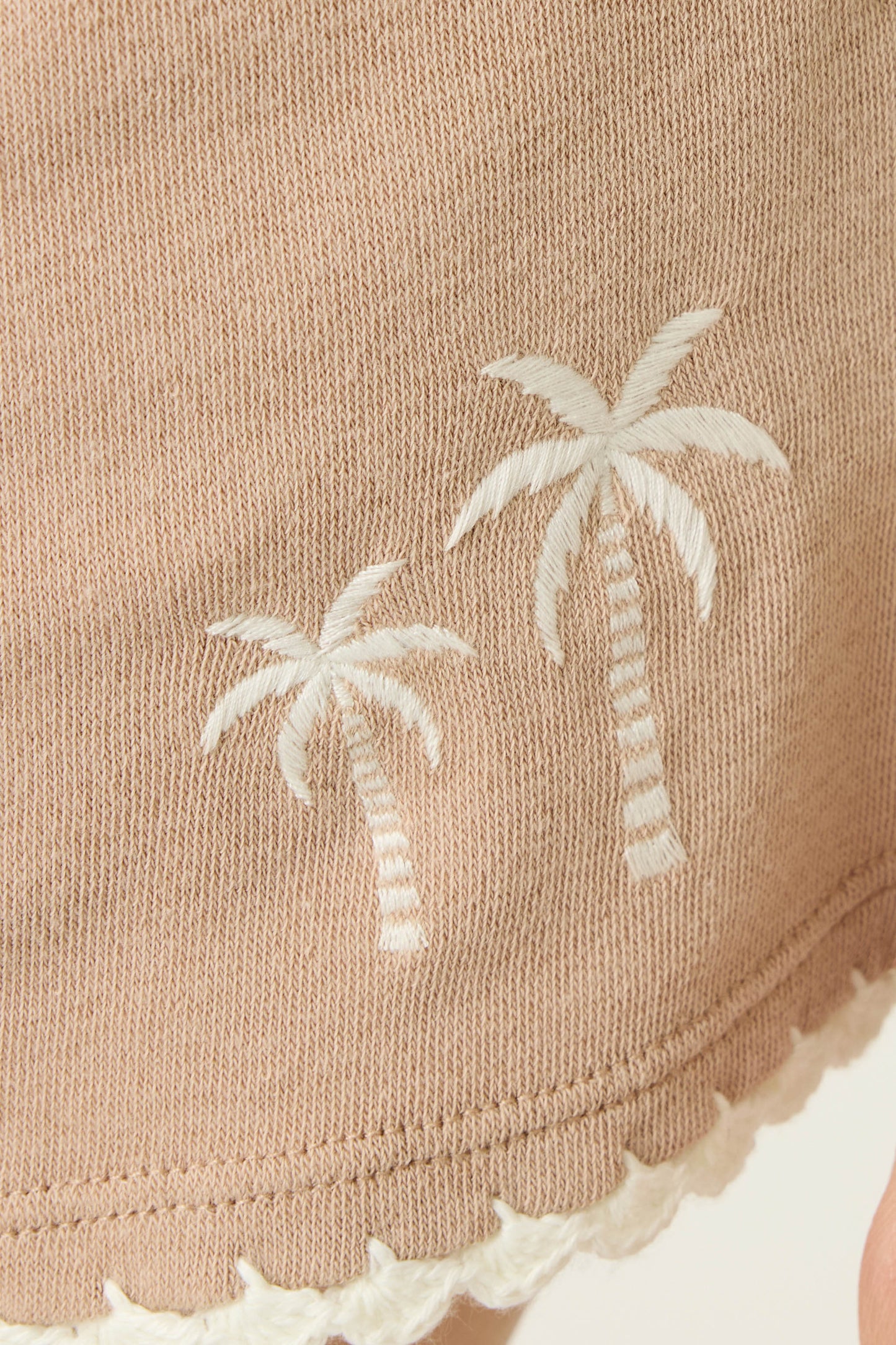 Palms Away Warm Taupe Lounge Shorts