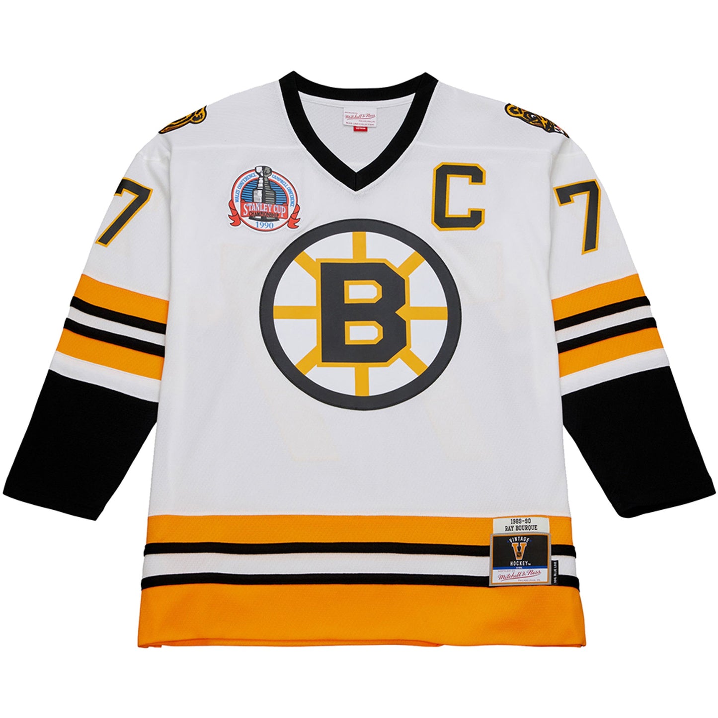 Mitchell & Ness Men's NHL White Jersey Bruins 1989 Ray Bourque