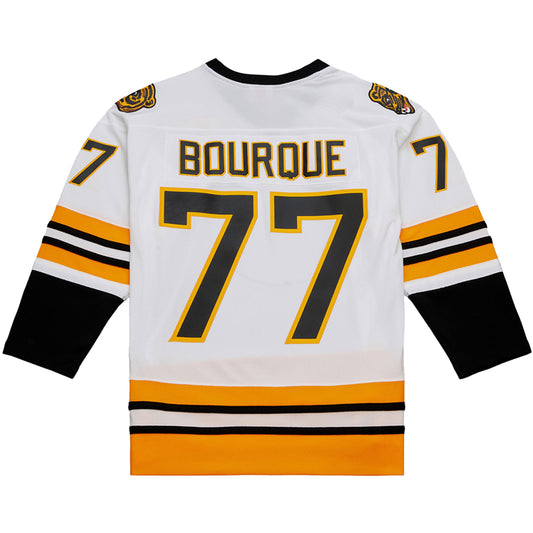 Mitchell & Ness Men's NHL White Jersey Bruins 1989 Ray Bourque