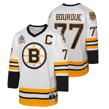 Mitchell & Ness Men's NHL White Jersey Bruins 1989 Ray Bourque
