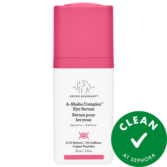 Drunk Elephant A-Shaba Complex Retinol Eye Serum: Reduce Fine Lines, Wrinkles & Puffiness with Caffeine & Copper Peptides - Vegan & Cruelty-Free