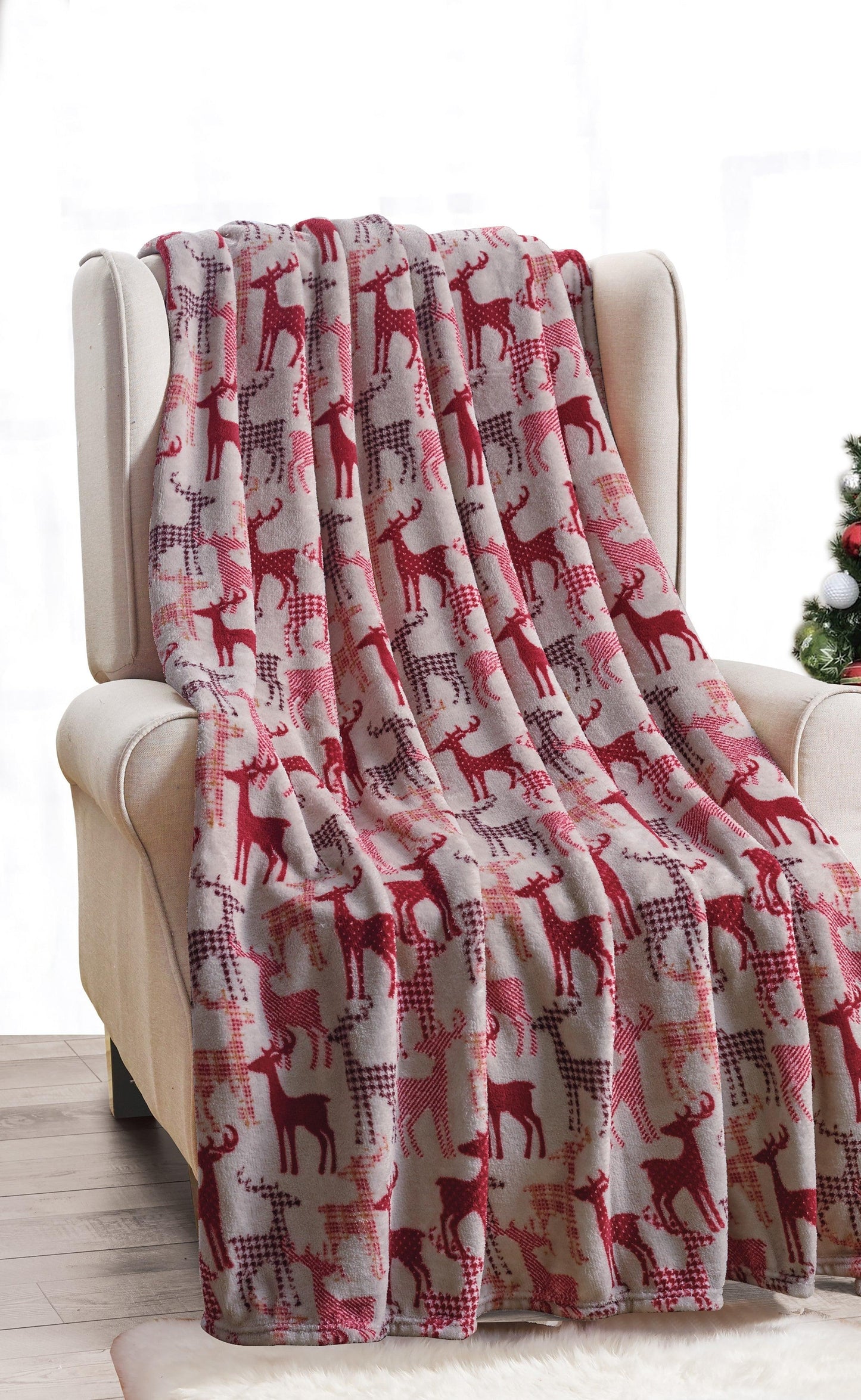 Elegant Comfort 50" x 60" Holiday Velvet Plush Blanket Throw - 50 x 60 inches