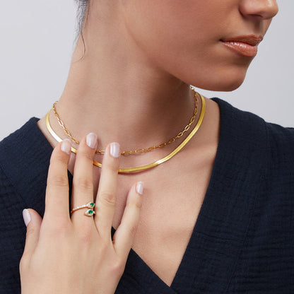 Mint & Lily Thin Paperclip Necklace