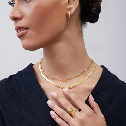 Mint & Lily Thin Paperclip Necklace