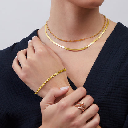 Mint & Lily Thin Paperclip Necklace