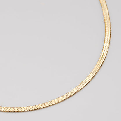 Mint & Lily Herringbone Gold Chain Necklace