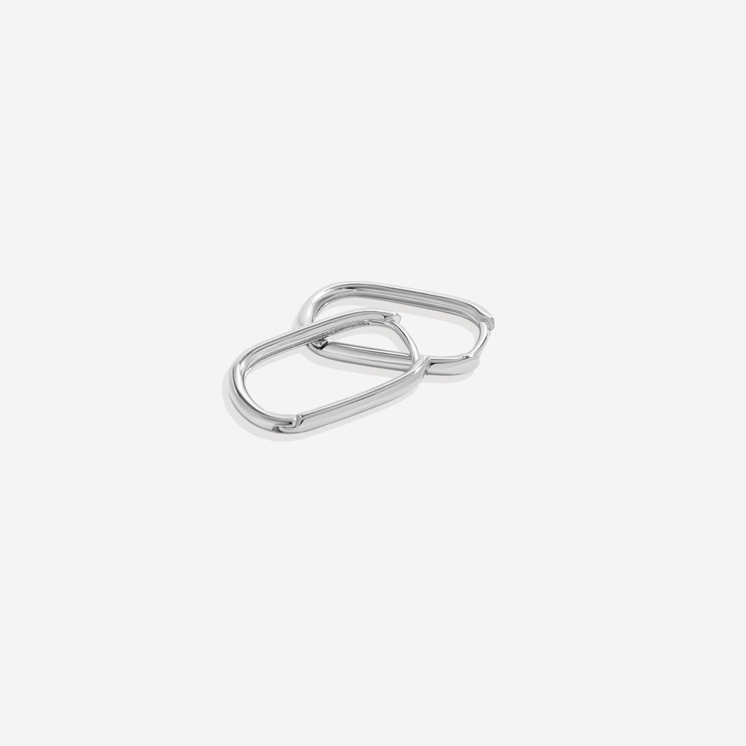 Mint & Lily Retro Box Huggie Hoop Earrings