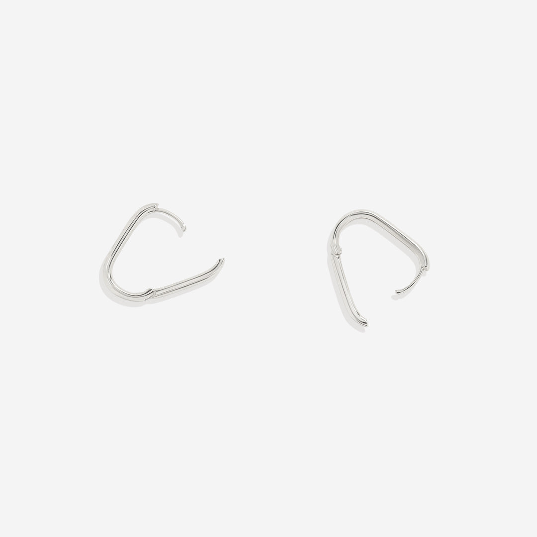 Mint & Lily Retro Box Huggie Hoop Earrings