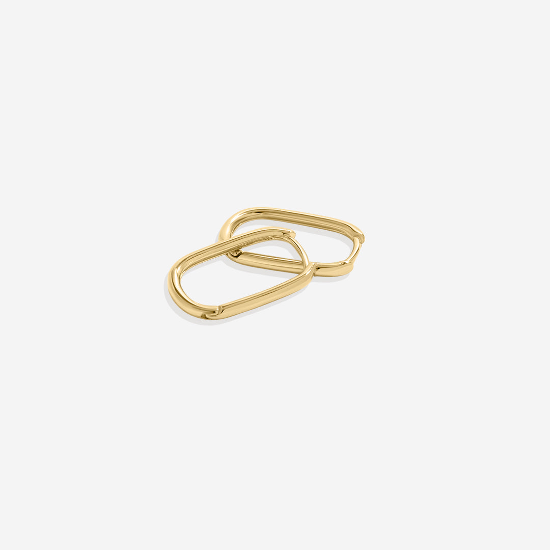 Mint & Lily Retro Box Huggie Hoop Earrings