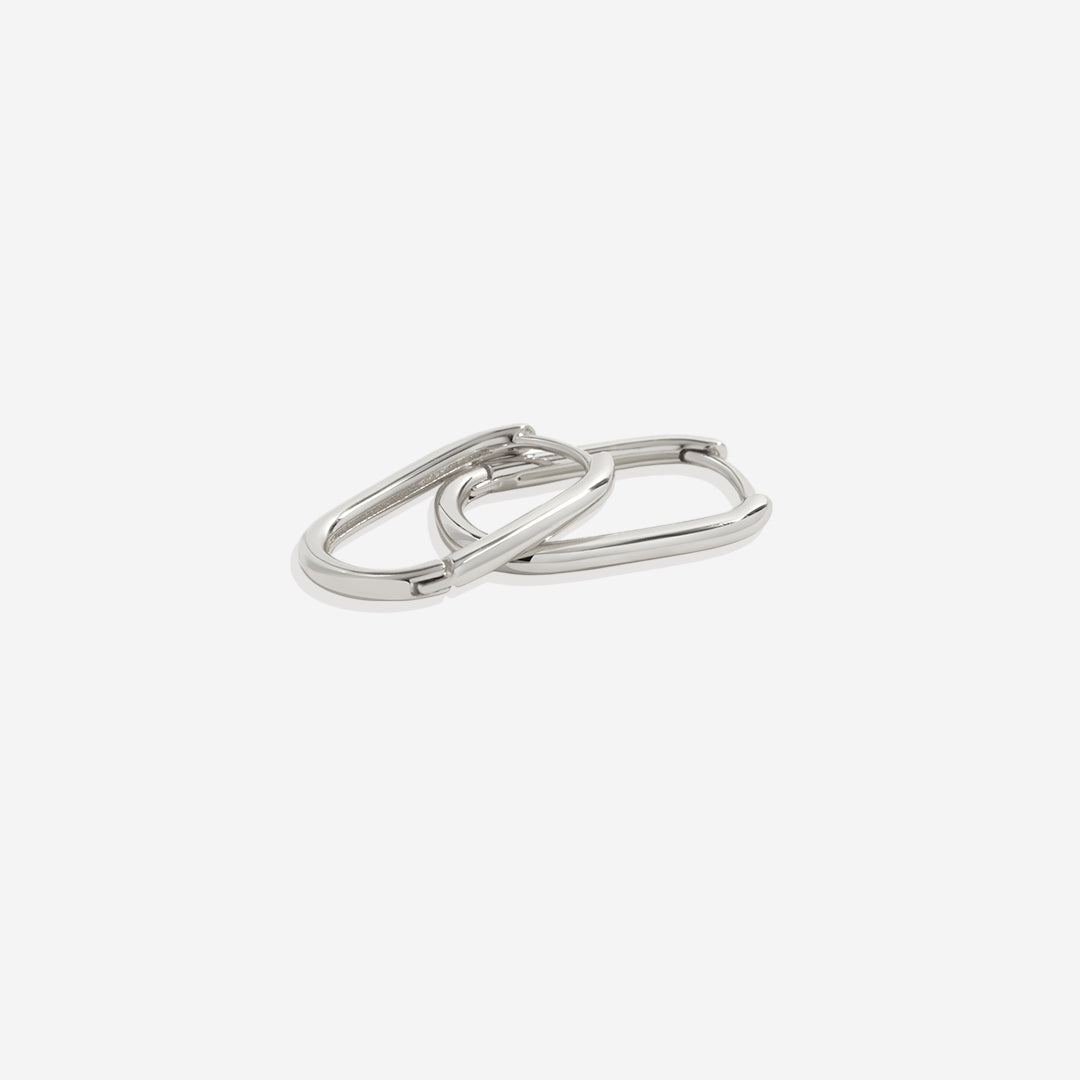 Mint & Lily Retro Box Huggie Hoop Earrings