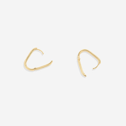 Mint & Lily Retro Box Huggie Hoop Earrings