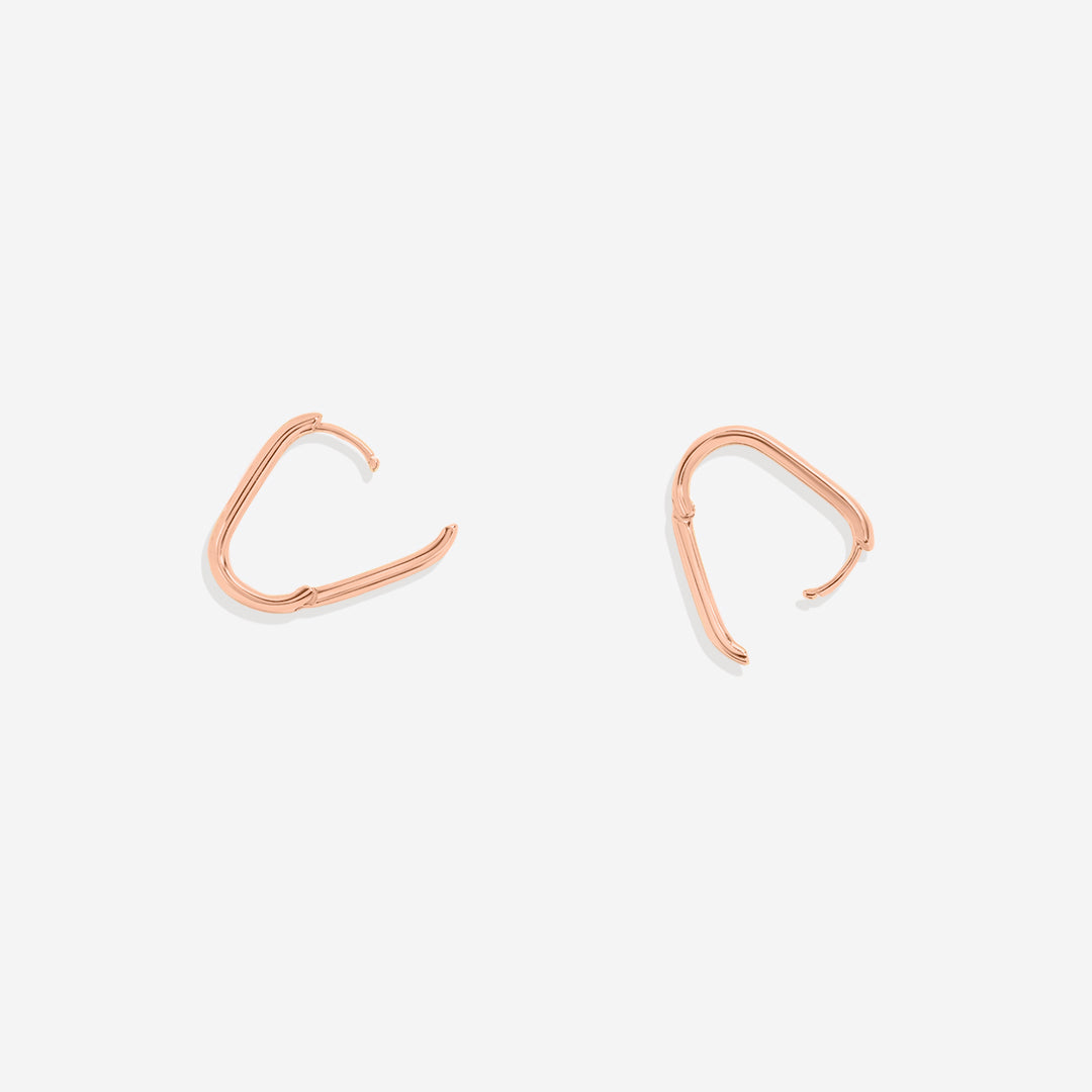Mint & Lily Retro Box Huggie Hoop Earrings
