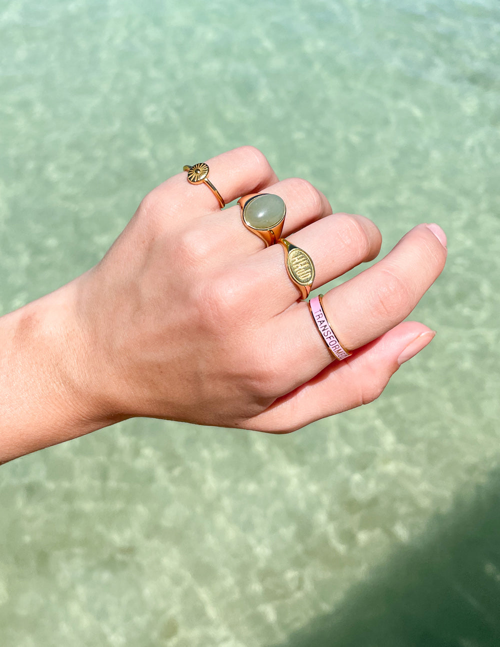 Elevated Faith Pink Enamel Transformed Ring