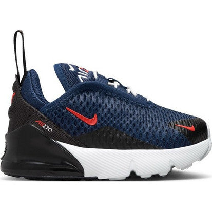 Nike Air Max 270 Big Kids' (GS) Sneakers — Midnight Navy/Picante Red Mesh