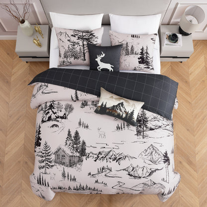 Bebejan Rocky Mountains 5 Piece Reversible Comforter Set