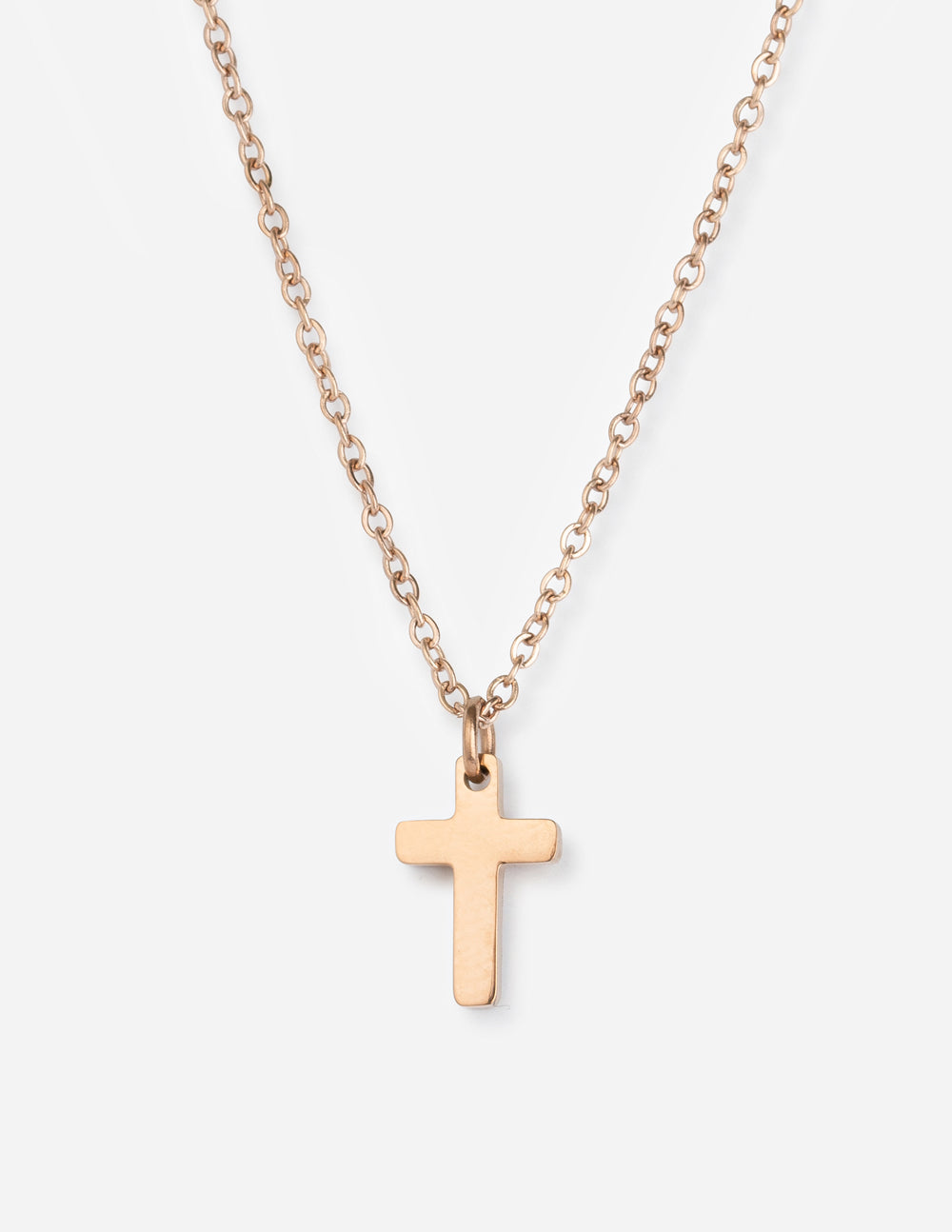 Elevated Faith Rose Gold Cross Necklace