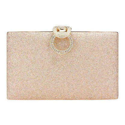 Shimmery Evening Clutch Crossbody Bag