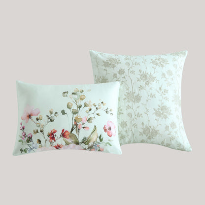 Misty Green / Rose Floral-