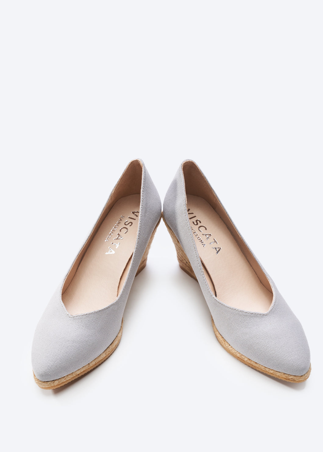 Roses Canvas V Cut Espadrille Wedges by Viscata