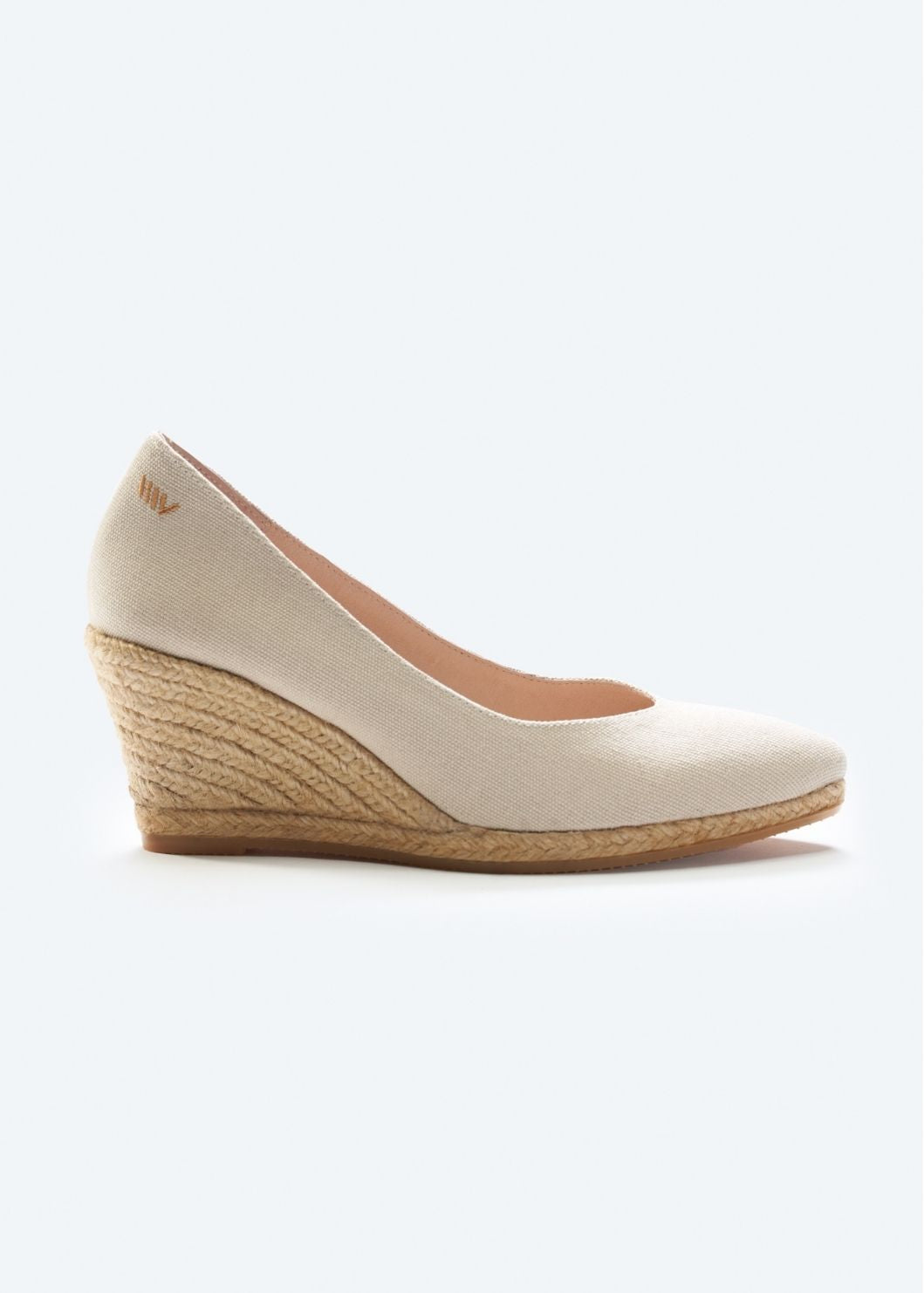 Roses Canvas V Cut Espadrille Wedges by Viscata