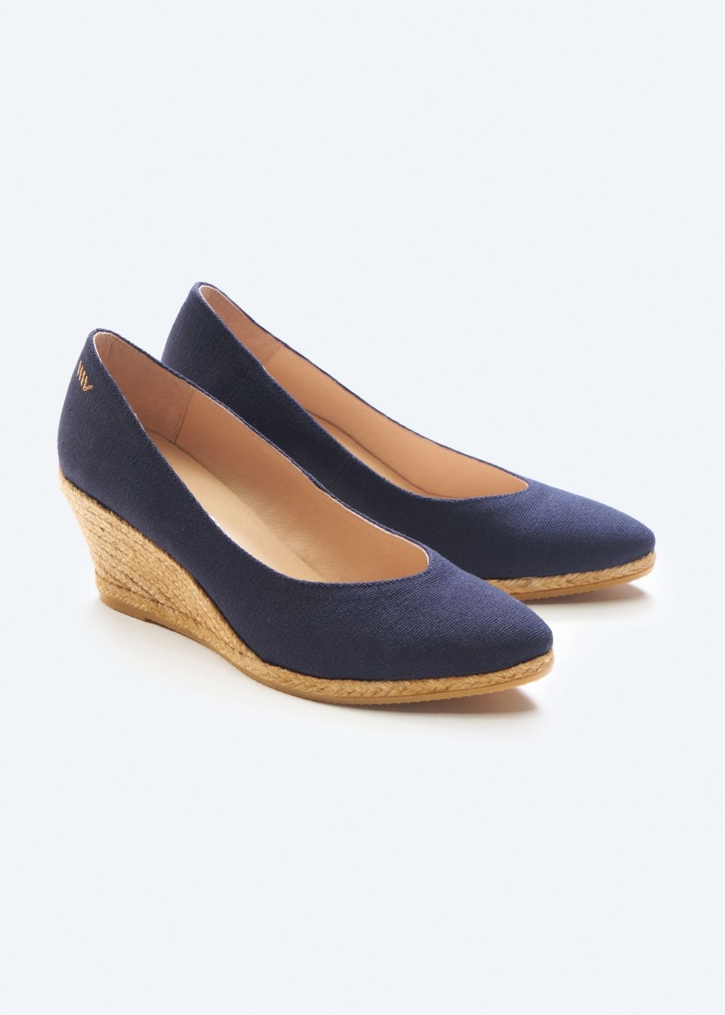 Roses Canvas V Cut Espadrille Wedges by Viscata