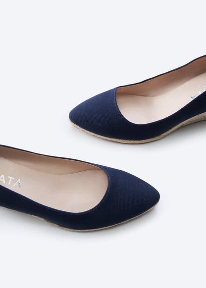 Roses Canvas U Cut Espadrille Wedges by Viscata