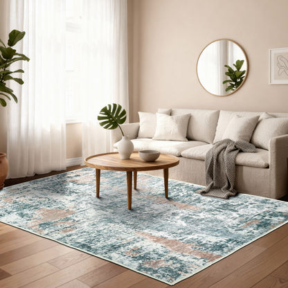 Kathy Ireland Soft Brushed Flannel Washable Rug With Latex Back