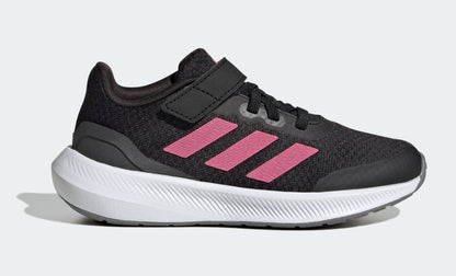 [HP5875] Youth adidas Runfalcon 3.0 Elastic Lace Top Strap ‘Core Black Pulse Magenta Grey Six (GS)'