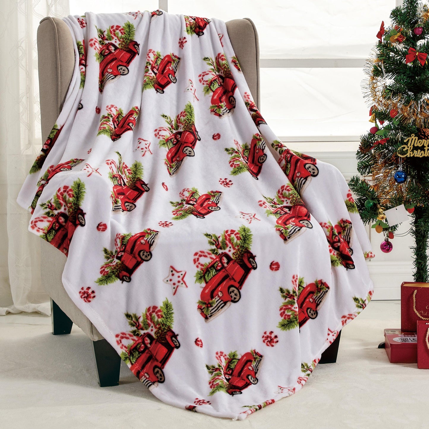 Elegant Comfort 50" x 60" Holiday Velvet Plush Blanket Throw - 50 x 60 inches