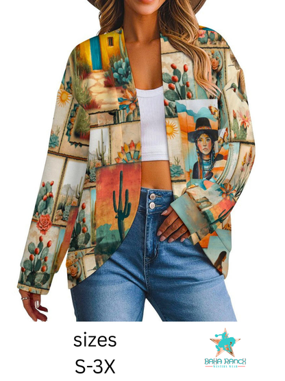 Baha Ranch Colores de Mexico Pictures of the Southwest Drop Shoulder Cardigan