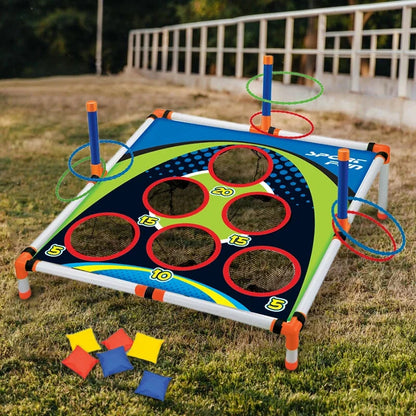 Portable Cornhole Toss Game Set - Easy Assembly Outdoor Yard Game for Kids & Adults