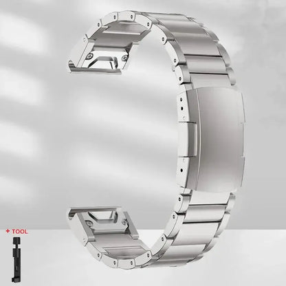 Garmin Steel Band - Modern QuickFit Design Strap