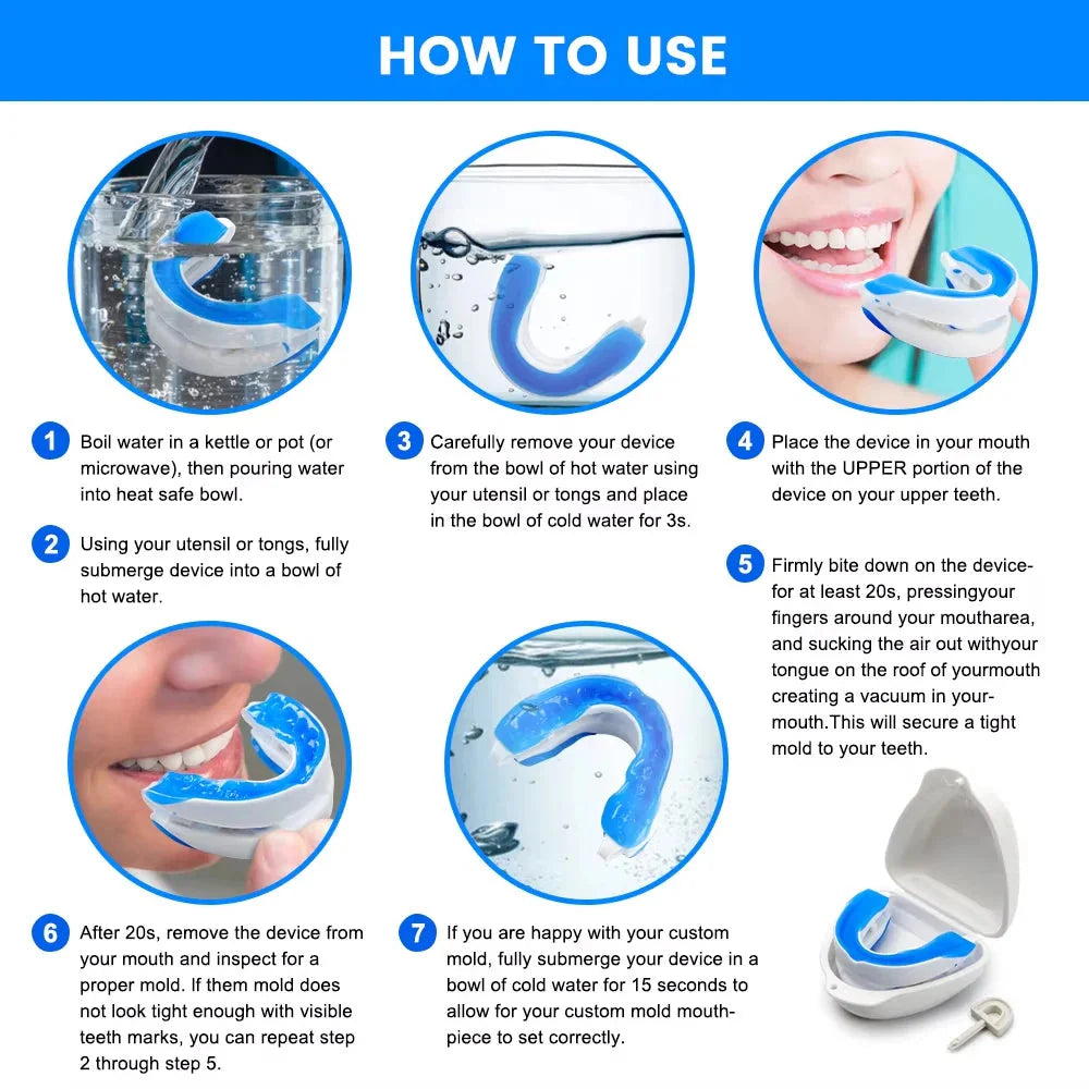 Anti-Snoring Mouthpiece – Adjustable Night Mouth Guard for Snoring
