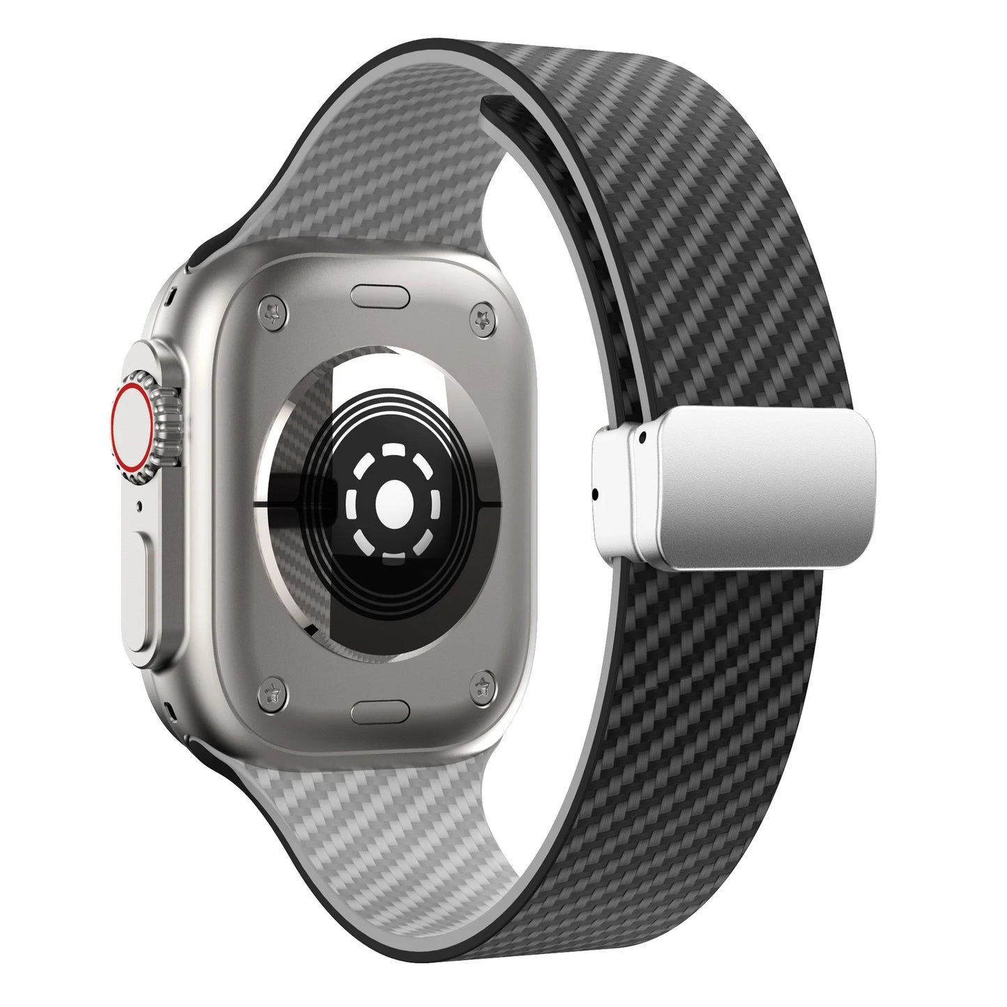 Apple Watch Silicone Strap - Magnetic Buckle, Durable Design