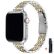 silver with yellow gold stripes