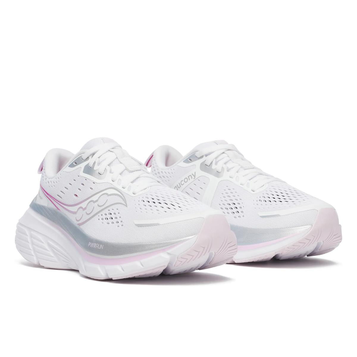 Saucony Women's Guide 18 White/Fuchsia