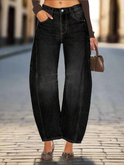 Women’s Elastic Waist High Waisted Jeans