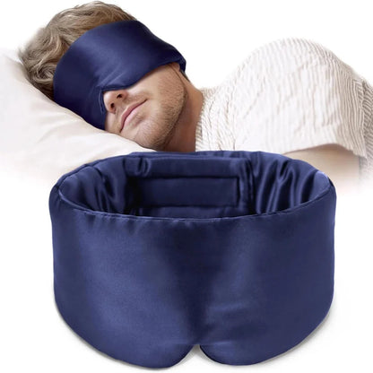 Silk Sleep Mask – Mulberry Silk Eye Mask with Adjustable Strap & Ear Cover