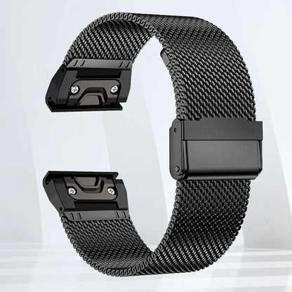 Garmin Stainless Steel Band - Durable Metal Strap Bracelet
