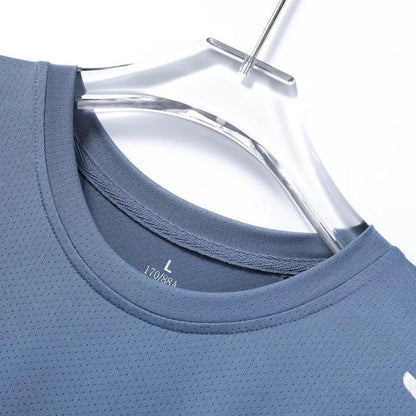 CHRLCK Men's Quick Dry Running T Shirt Size M Breathable Outdoor Sports Tee Hiking Fishing Summer Essentials